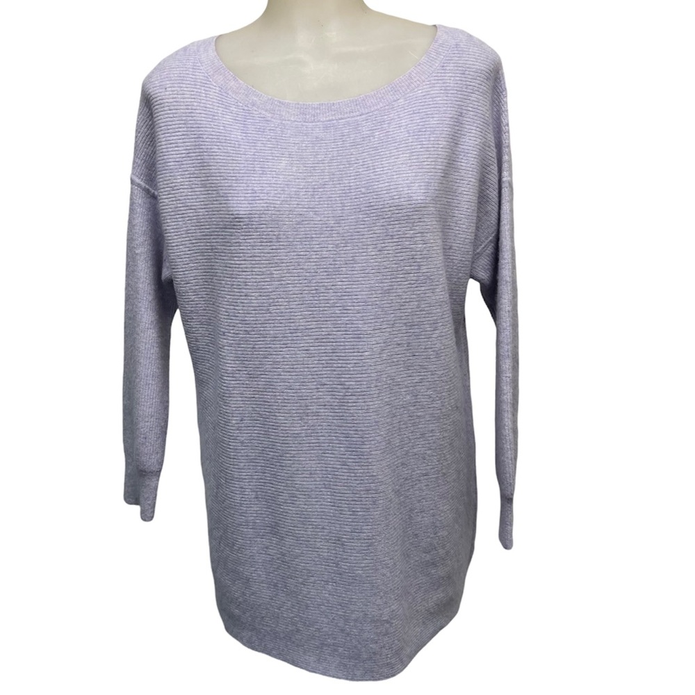 J.CREW Top Periwinkle Wool Blend Scoop Neck Sweater Sz S